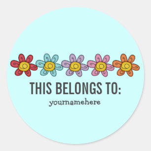 Pegatinas de flores de Doodle cúpulas {ESTO PERTEN