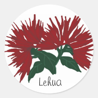 Pegatinas de Flores de Lehua Roja
