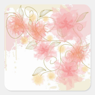 Pegatinas de flores de lujo