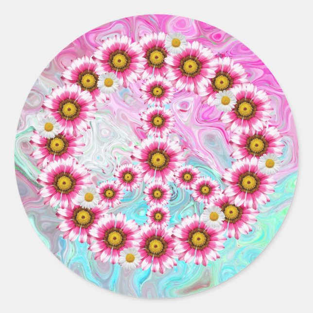 Pegatinas de flores de paz (Anverso)