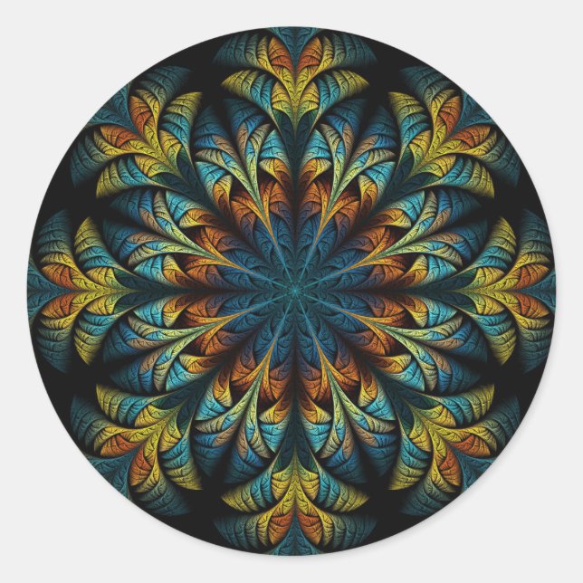 pegatinas de flores de plumas (Anverso)