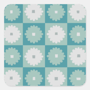 Pegatinas de Flores Geométricas Modernas del Siglo