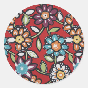 pegatinas de flores hippie