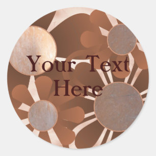 Pegatinas de Flores Marrones