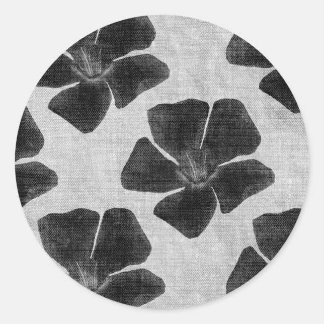 Pegatinas de flores negras (Anverso)