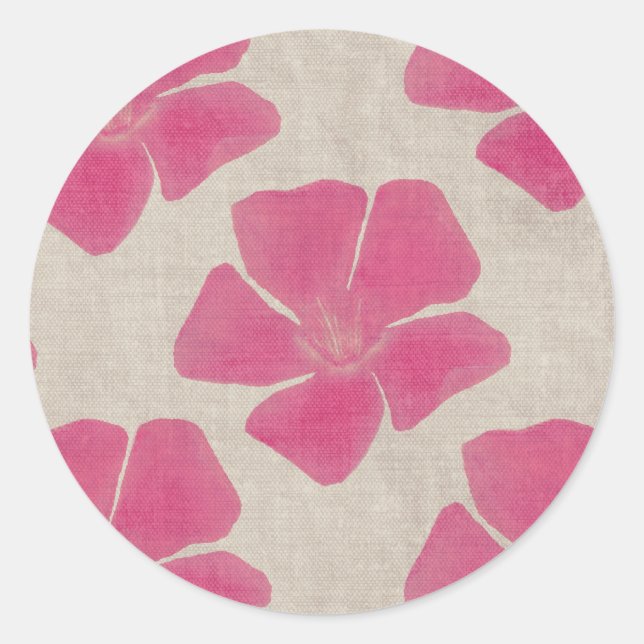 Pegatinas de flores rosadas (Anverso)