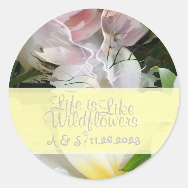 Pegatinas de flores silvestres (Anverso)