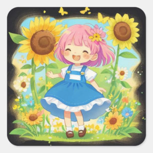 Pegatinas de Flores singulares para niños