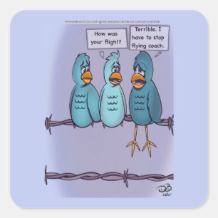 Pegatinas de Flying Coach Square