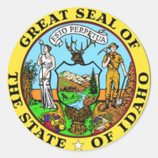 Pegatinas de focas del estado de Idaho