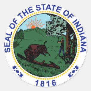 Pegatinas de focas del estado de Indiana