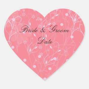 PEGATINAS DE FORMA DE CORAZÓN boda