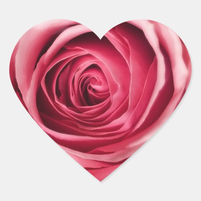 Pegatinas de forma de corazón rosa (Anverso)