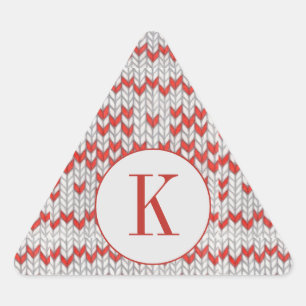 PEGATINAS de forma triangular de KNIT NORDIC ROJO 