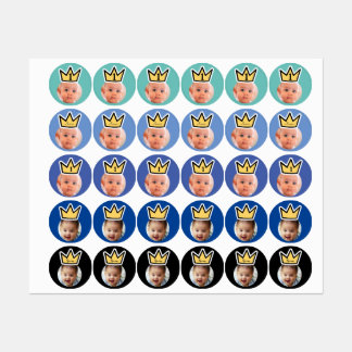 PEGATINAS de foto PERSONALIZADOS fiesta mini caras