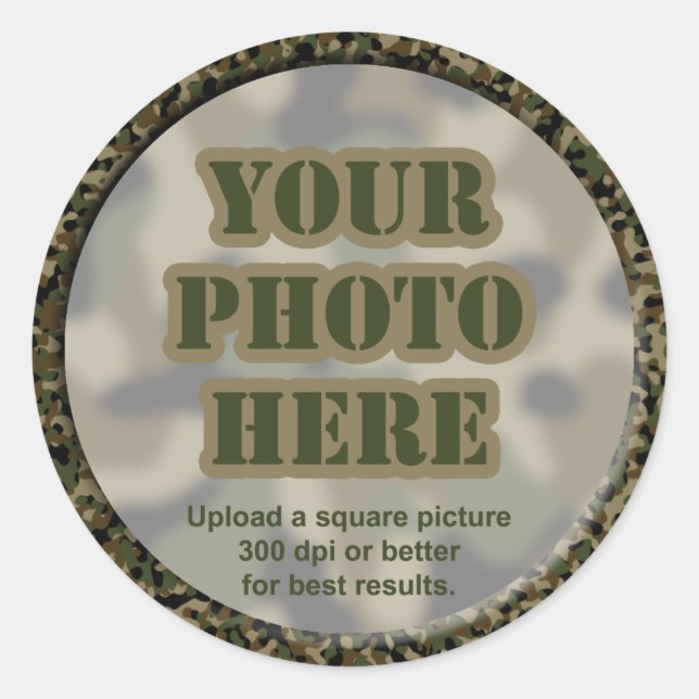 Pegatinas de fotografía de camuflaje (hoja de 20 p (Anverso)