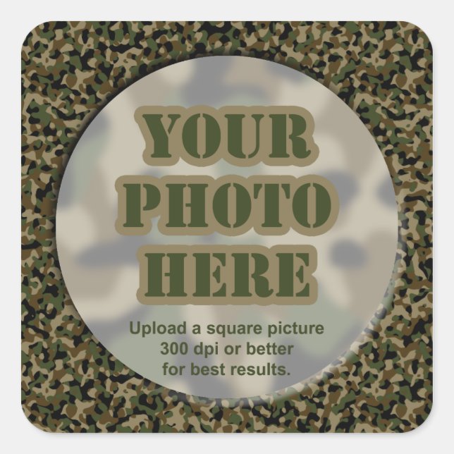 Pegatinas de fotografía de camuflaje (hoja de 20 p (Anverso)