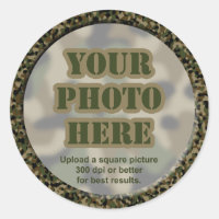 Pegatinas de fotografía de camuflaje (hoja de 6 ba