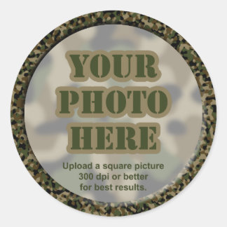 Pegatinas de fotografía de camuflaje (hoja de 6 ba