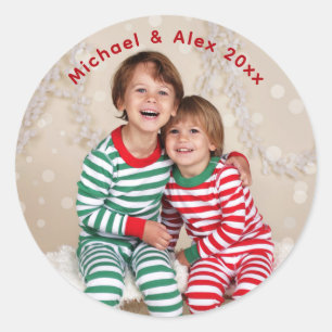Pegatinas de fotografía de Navidades familiares, G