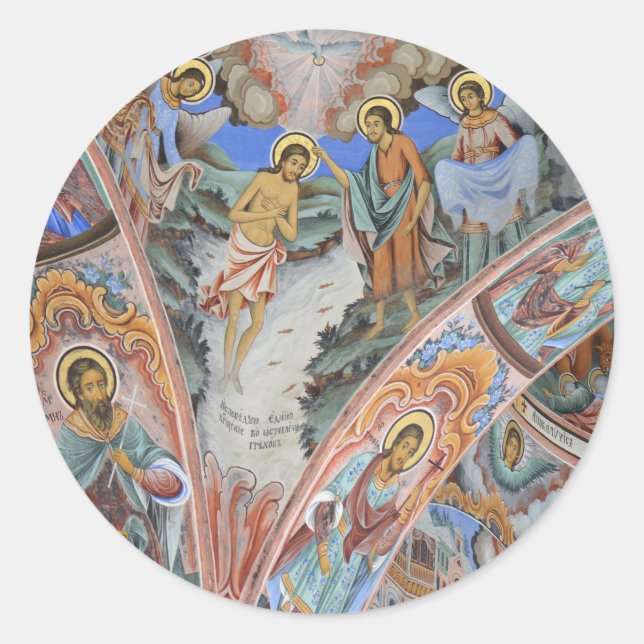 Pegatinas de fotografía de pintura religiosa (Anverso)