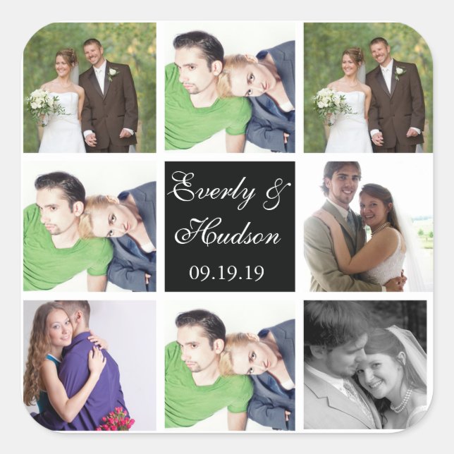 Pegatinas de fotos de boda (Anverso)