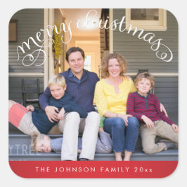 Pegatinas de fotos navideñas de la Plaza Roja