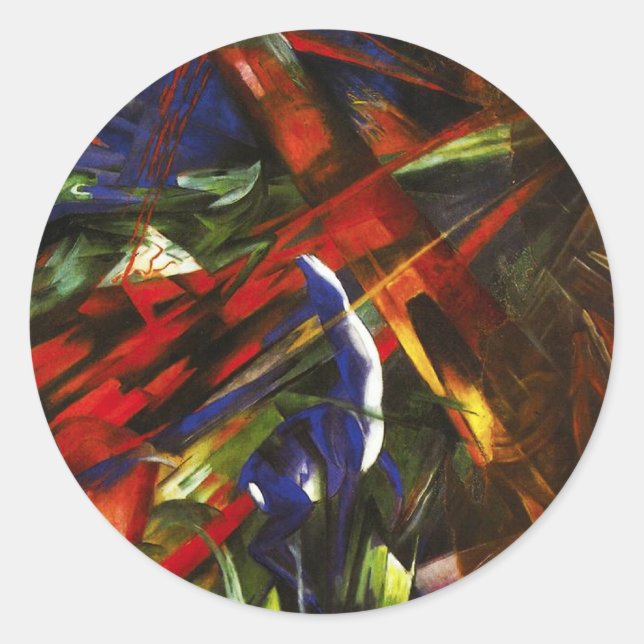 Pegatinas de Franz Marc Tierschicksale (Anverso)