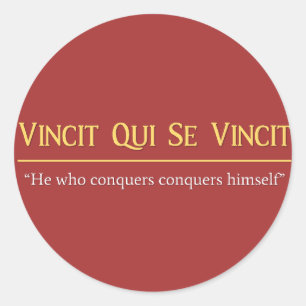 Pegatinas de frases latinas de Vincit Qui Se Vinci