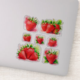Pegatinas de Fresa Adorables – Fruta Dulce y Jugos