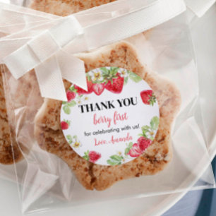 Pegatinas de fresa etiquetas Cumpleaños Baby Showe