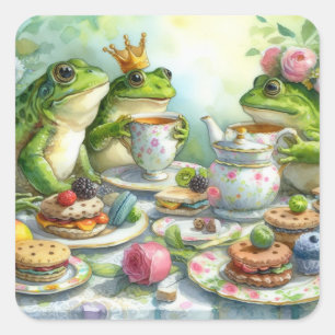 Pegatinas de Frog Tea Fiesta