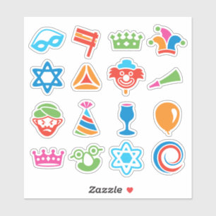 Pegatinas de Fun Purim