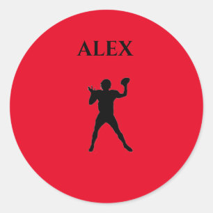 Pegatinas de fútbol con nombre personalizado.