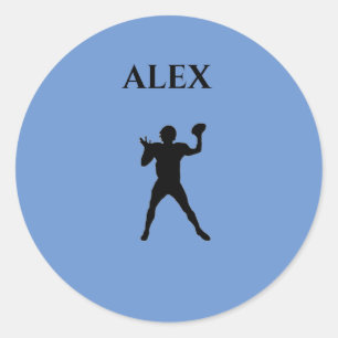 Pegatinas de fútbol con nombre personalizado.