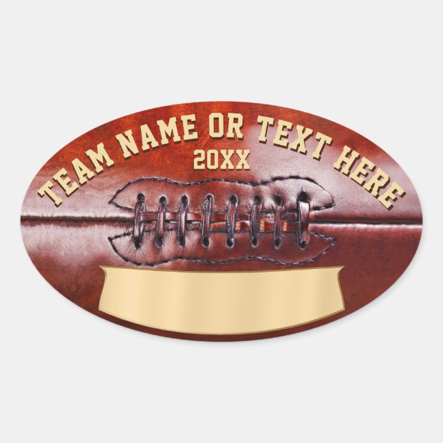 Pegatinas de fútbol personalizados, tu texto, en b (Anverso)