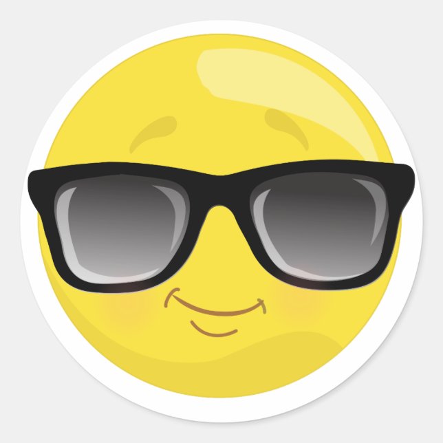 Pegatinas de gafas de sol con uso de emoji (Anverso)