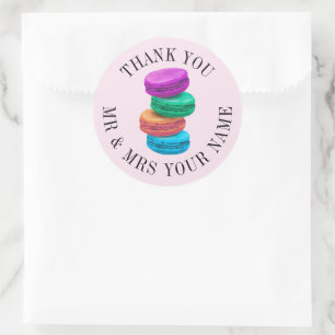 Pegatinas de galletitas de macaron franceses para 