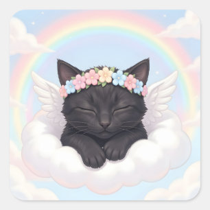 pegatinas de gatito ángel lindo