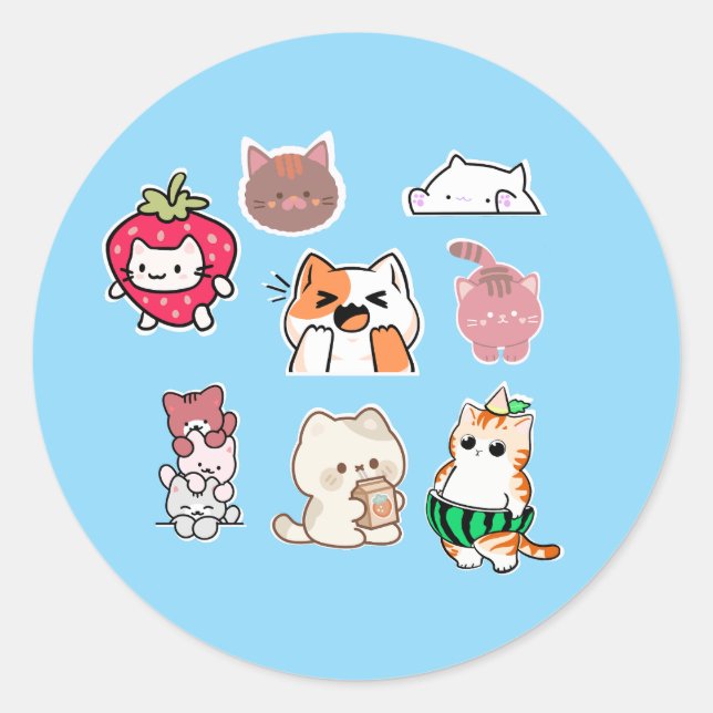 Pegatinas de gato (Anverso)