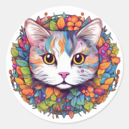 Pegatinas de gato blanco