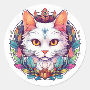 Pegatinas de gato blanco