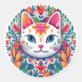 Pegatinas de gato blanco
