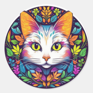 Pegatinas de gato blanco