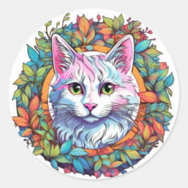 Pegatinas de gato coloridas