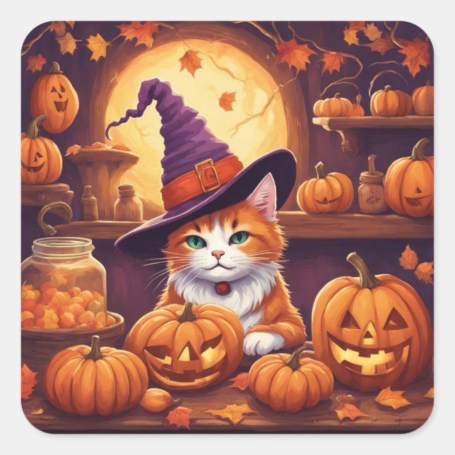 pegatinas de gato de halloween #7 (Anverso)