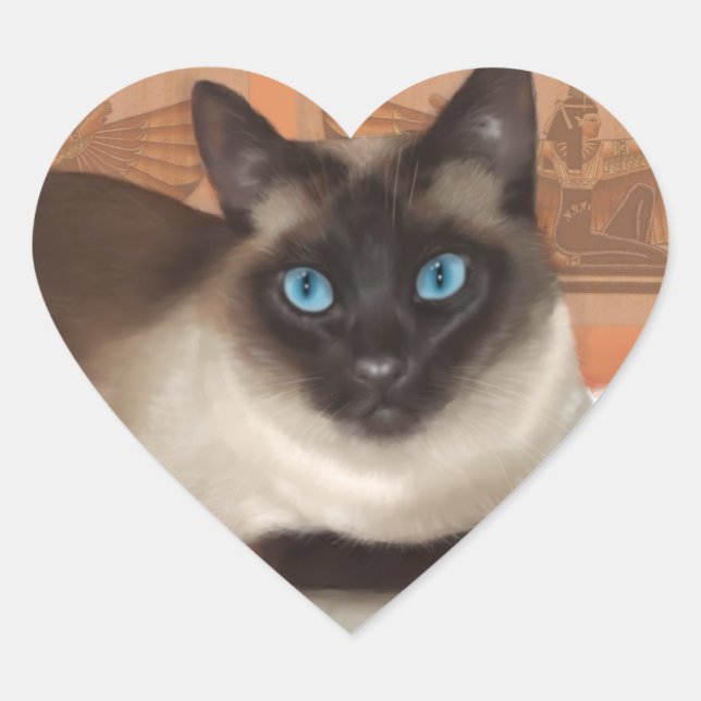 Pegatinas de gato de Siamés (Anverso)