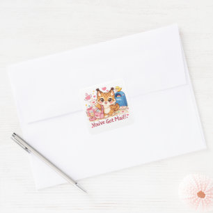 Pegatinas de gato lince, tienes correo, animales K