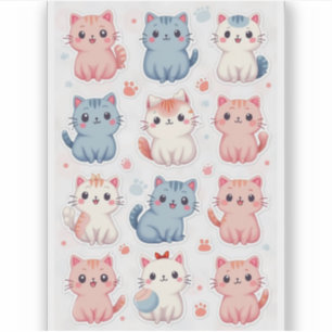 Pegatinas de Gatos Adorables