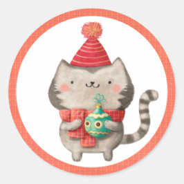 Pegatinas de gatos de Navidades hábiles